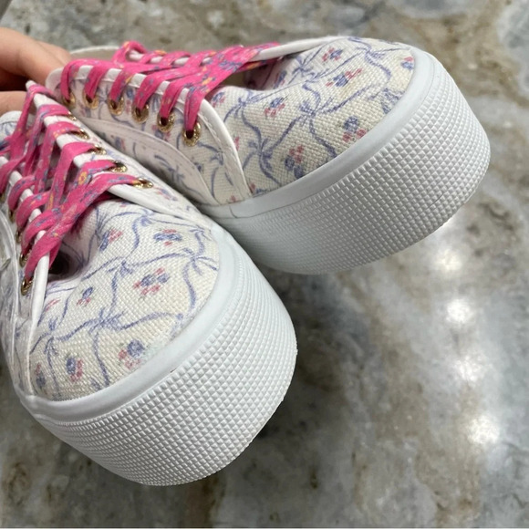 Superga X LoveShackFancy Floral Print Chunky Platform Sneakers - Picture 10 of 15
